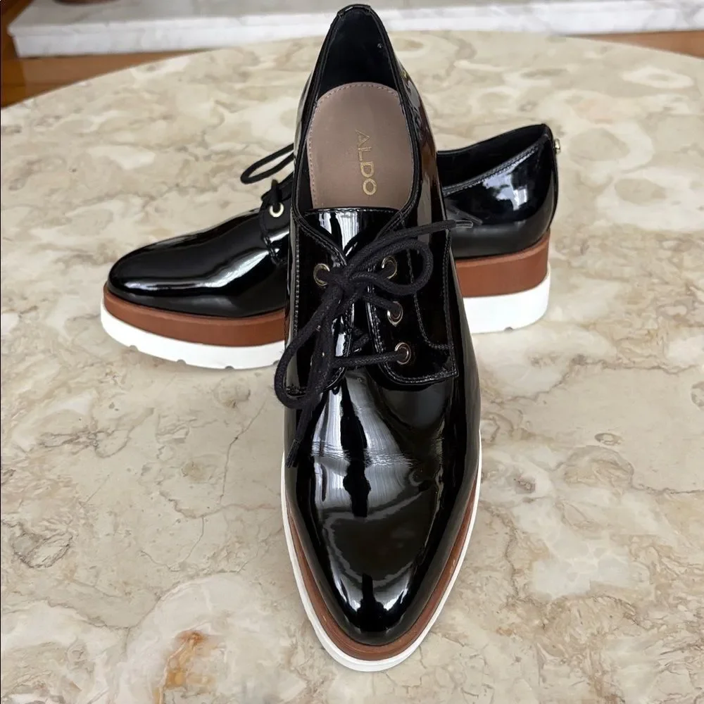 Aldo Sevaedia Wedge Platform Oxfords Chunky Lace-Ups - Picture 3 of 12